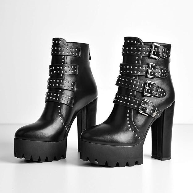 Yokomo Women's Platform Boots, US Size 8. Bold, Stylish, and Ready to Turn Heads