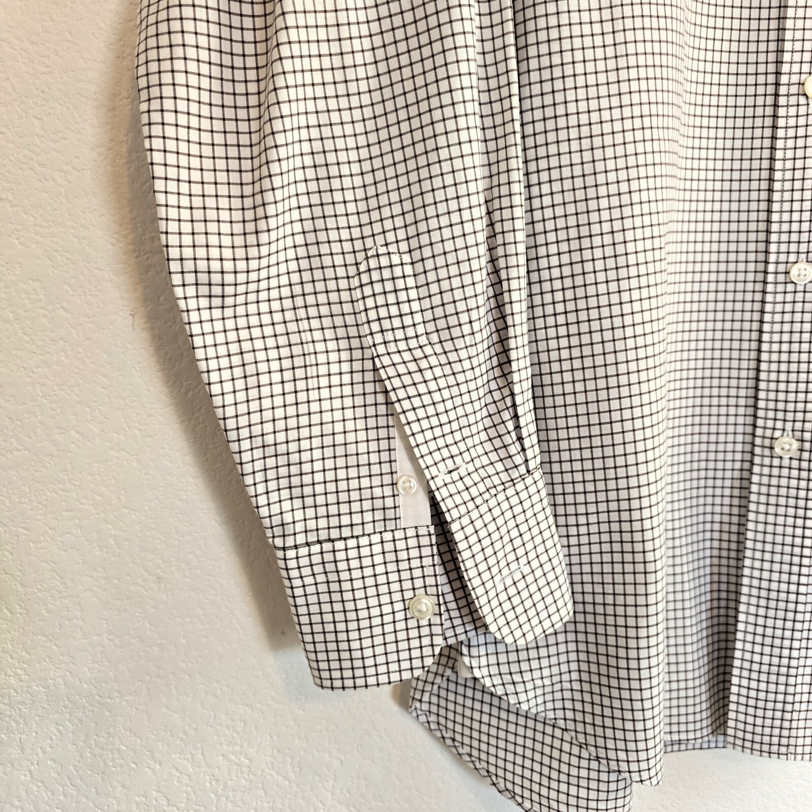 J.Crew Ludlow 120s 2-Ply Men’s Dress Shirt – Size Medium – Brown & White Check