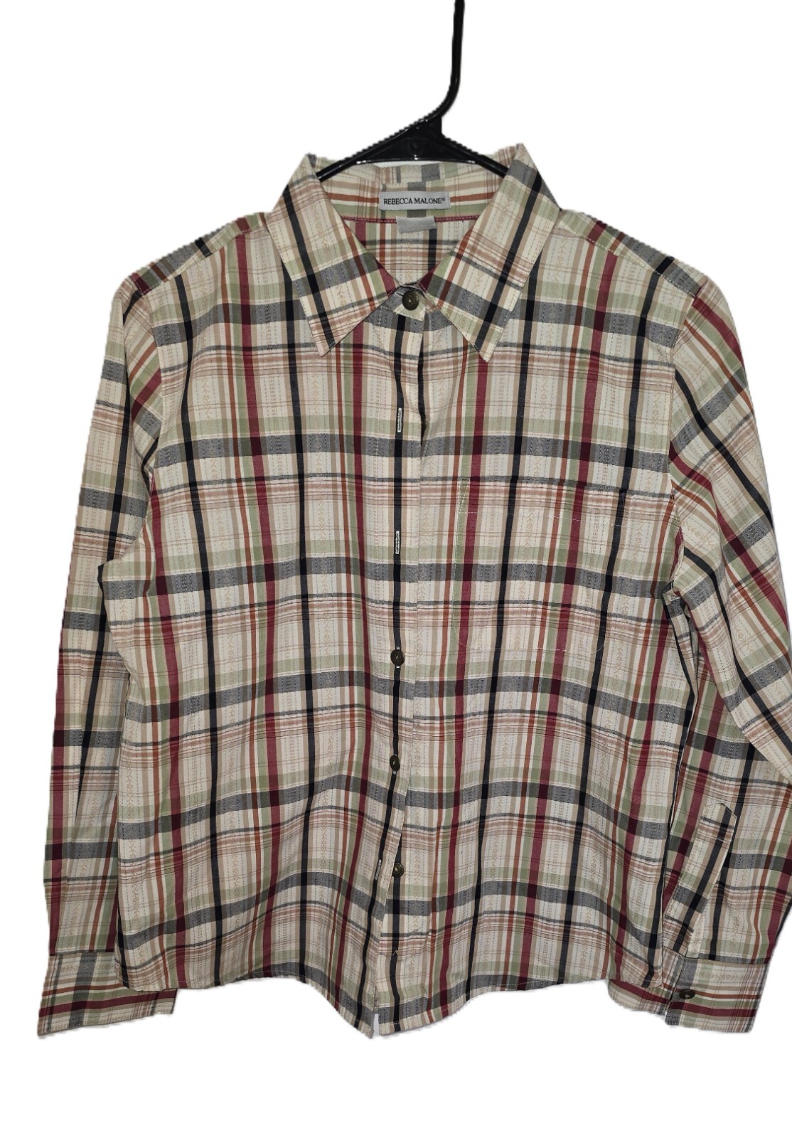 Rebecca Malone Striped Long-Sleeve Shirt - Size S - Perfect for You!