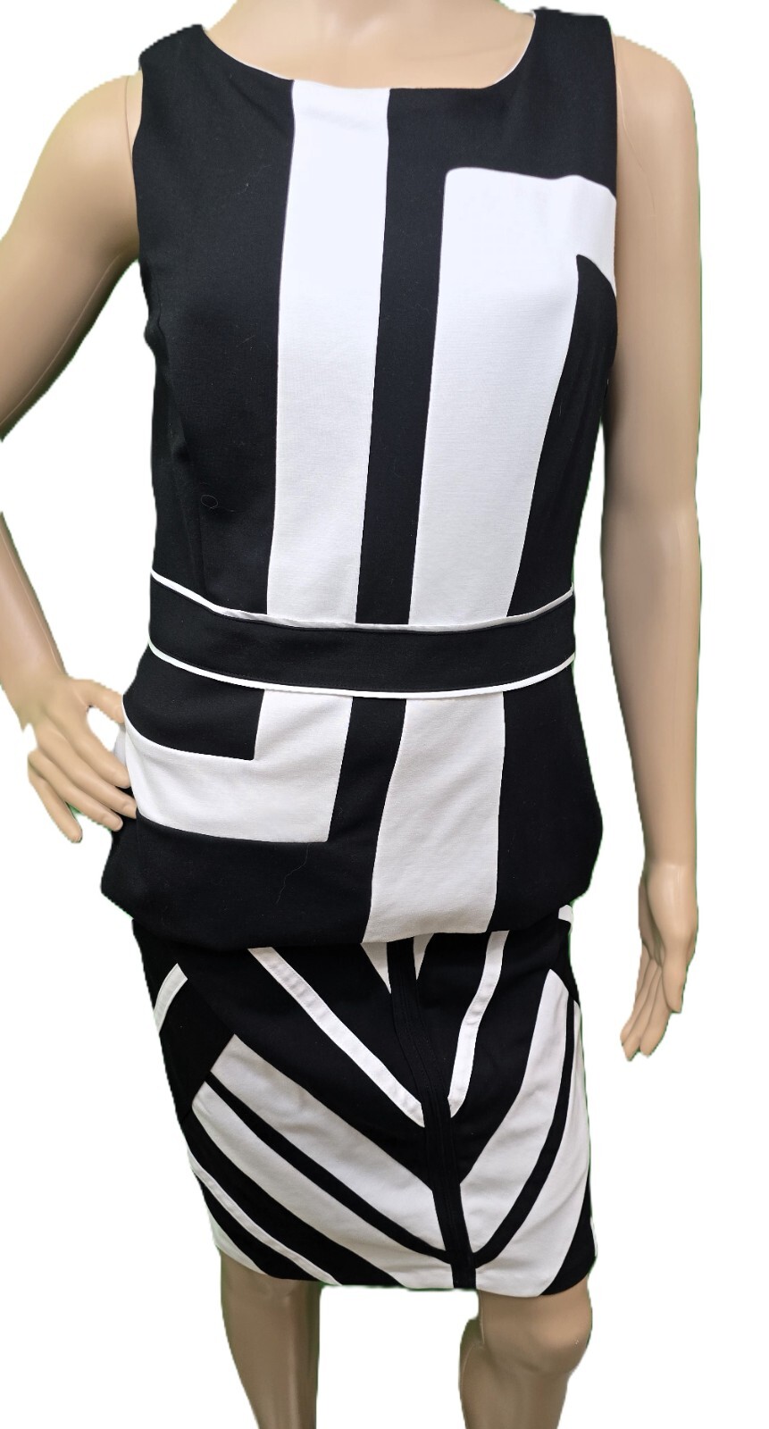White House Black Market – High-Quality Geometric Top & Skirt Set, Size S!