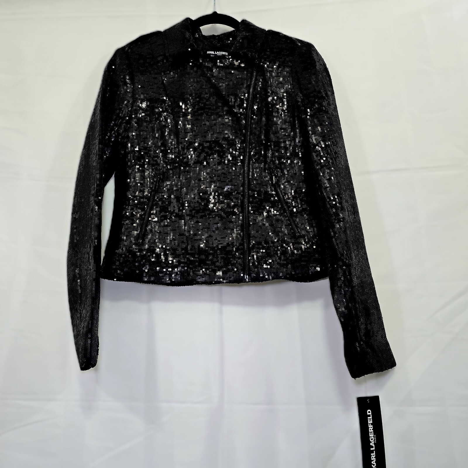 KARL LAGERFELD PARIS - Women's Sequined Moto Jacket – Size XS – NEW!