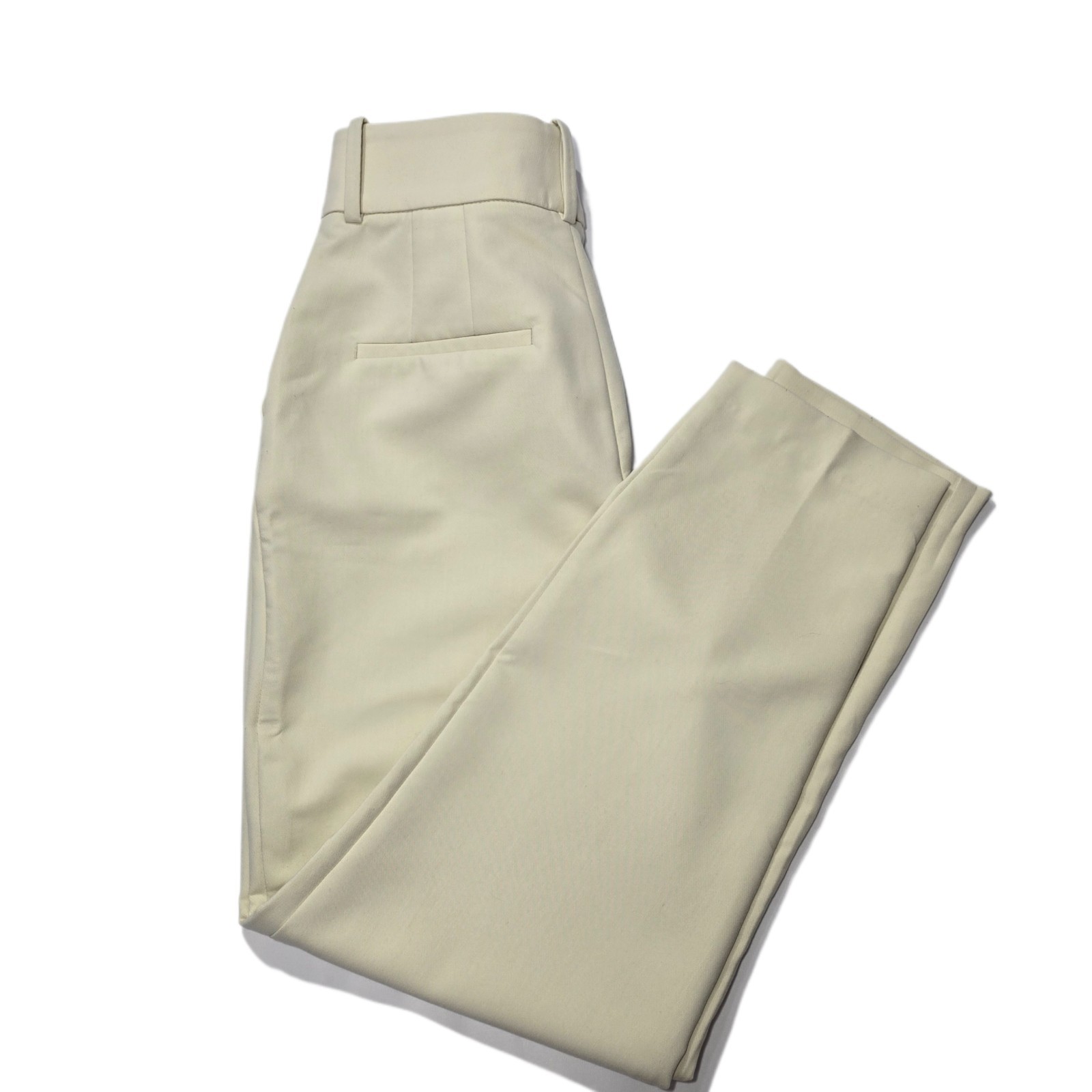Zara Women’s High Waist Cream Ivory Ankle Dress Pants Size S