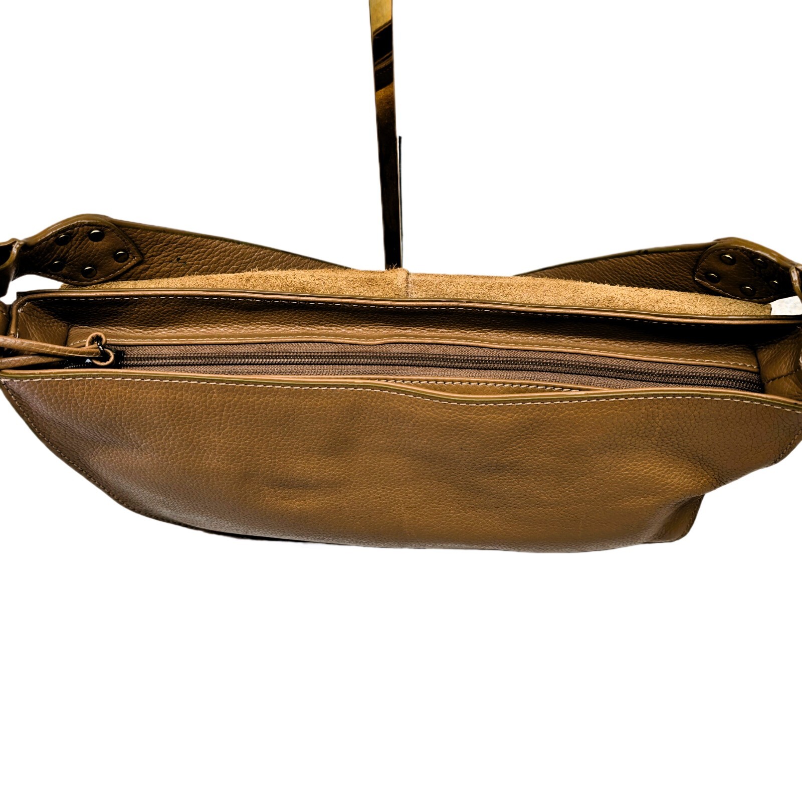 Via Spiga Genuine Leather Shoulder Bag - Caramel