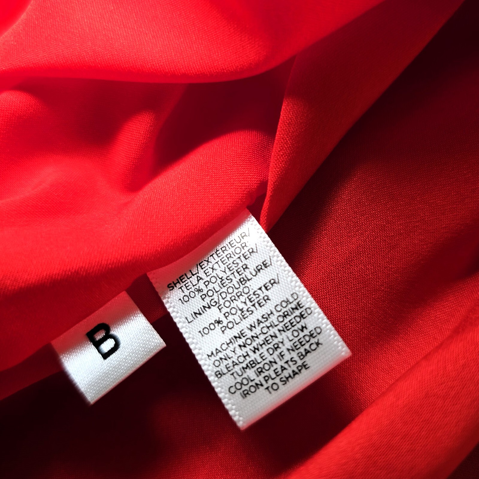 Ann Taylor Loft Red Chiffon Sleeveless Drop Waist Dress, Size 4 Petite.
