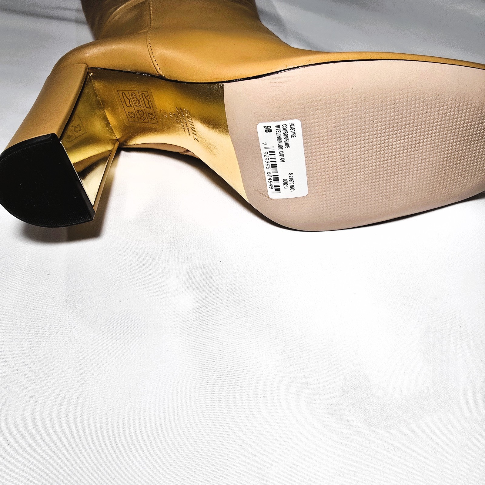 SCHUTZ Austine Women’s Over-the-Knee Leather Boot Tan Size 9B NEW