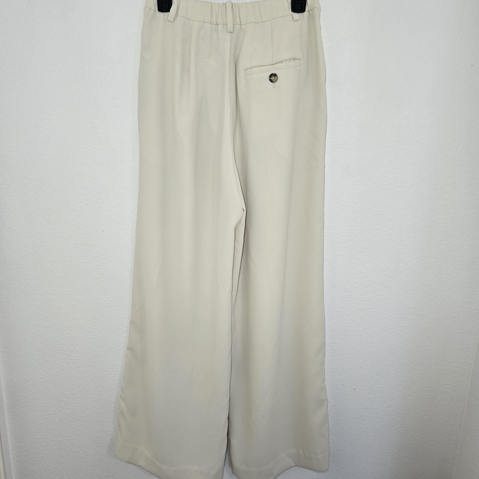 Maeve Anthropologie Avery Cream Wide-Leg Pleated Pants Women’s Size S