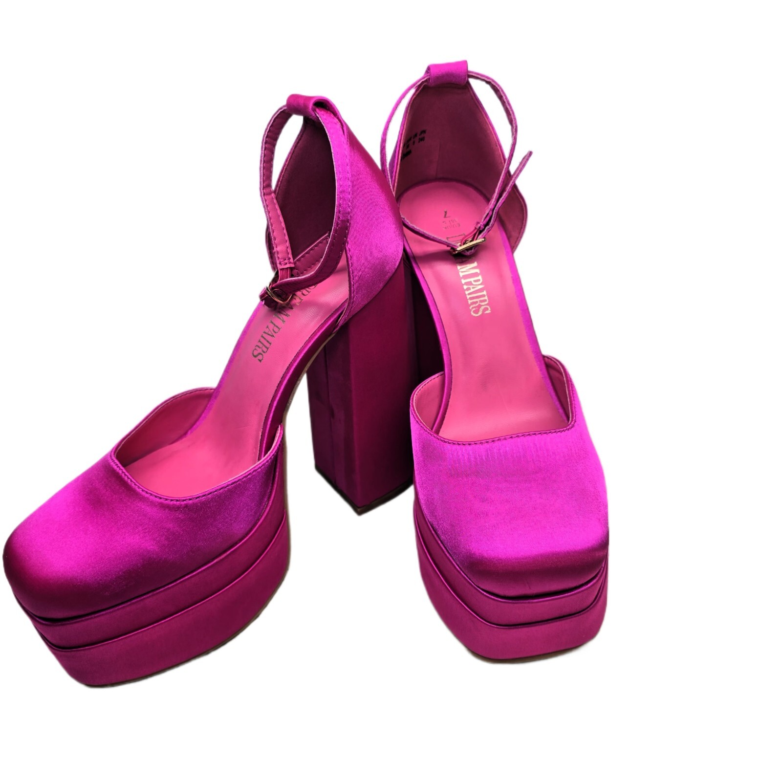 Dream Pairs Pink Platform Heels, Size 7 – Glamorous Style with All-Night Comfort