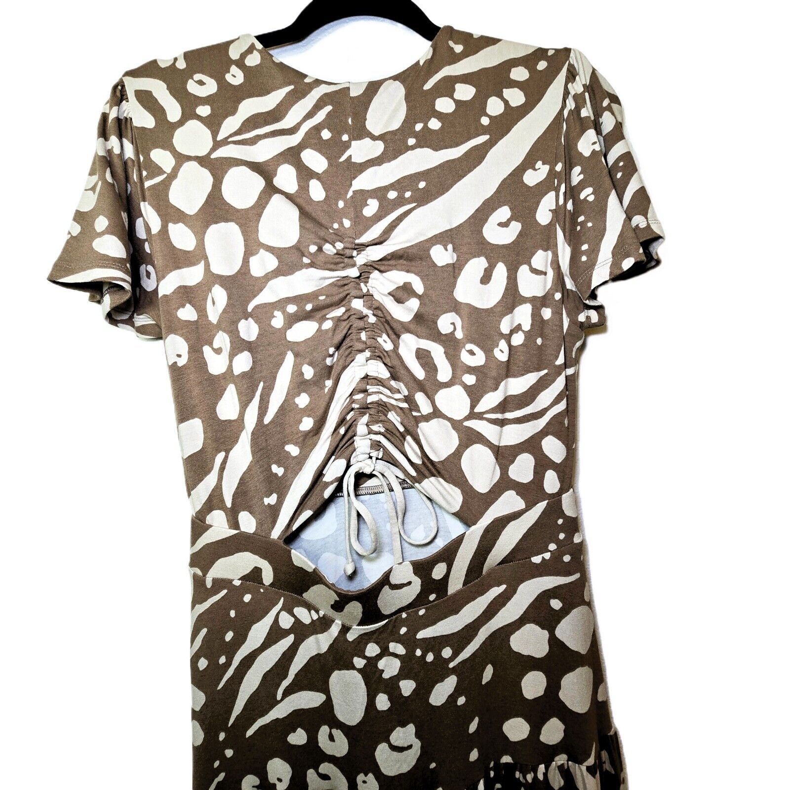 CABI Swoon Dress – Women's S – Soft Stretch Printed Tiered Midi | 6147