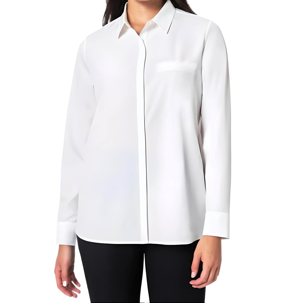 Modern Ambition Women's Delightfully Technical Travel Shirt – Size S White