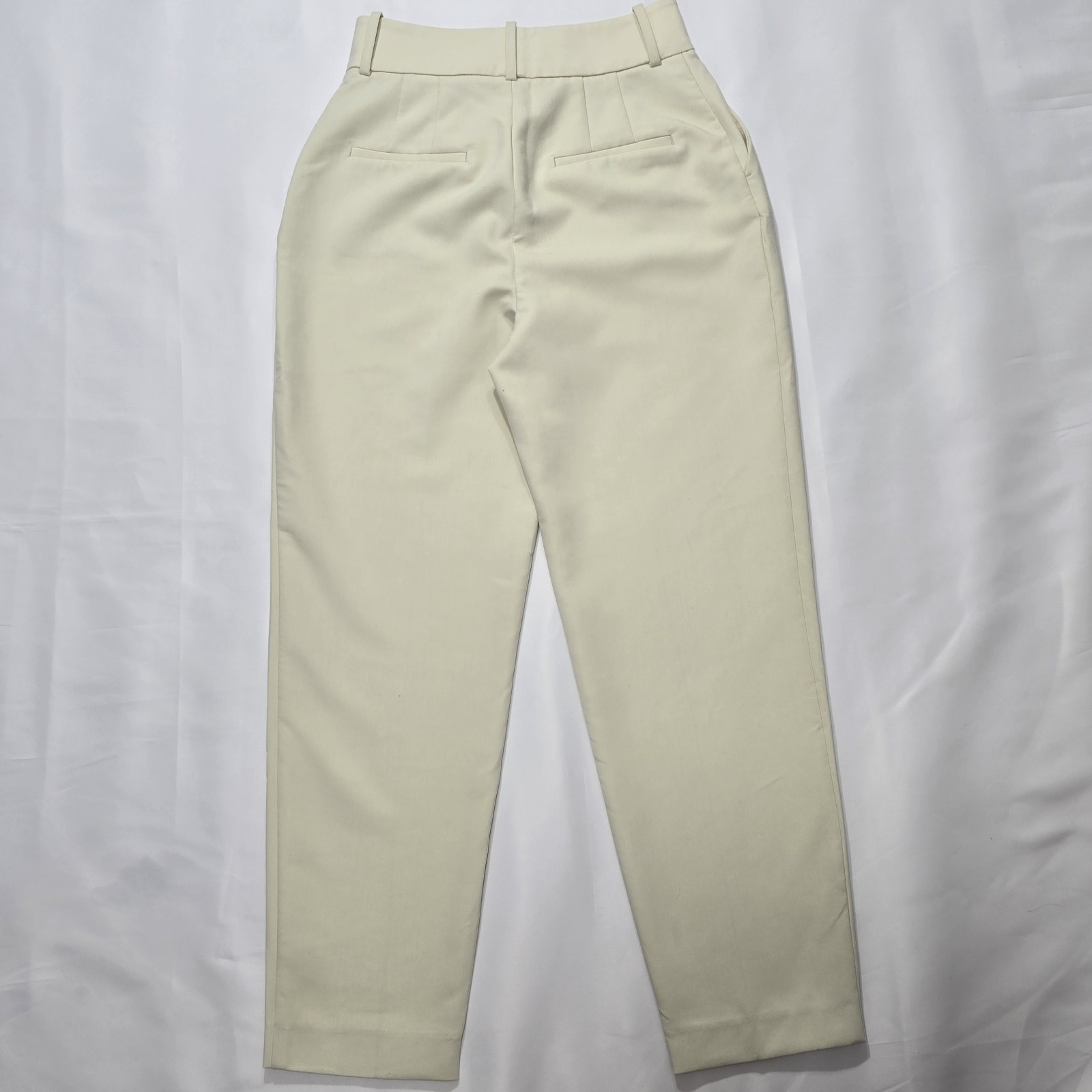 Zara Women’s High Waist Cream Ivory Ankle Dress Pants Size S