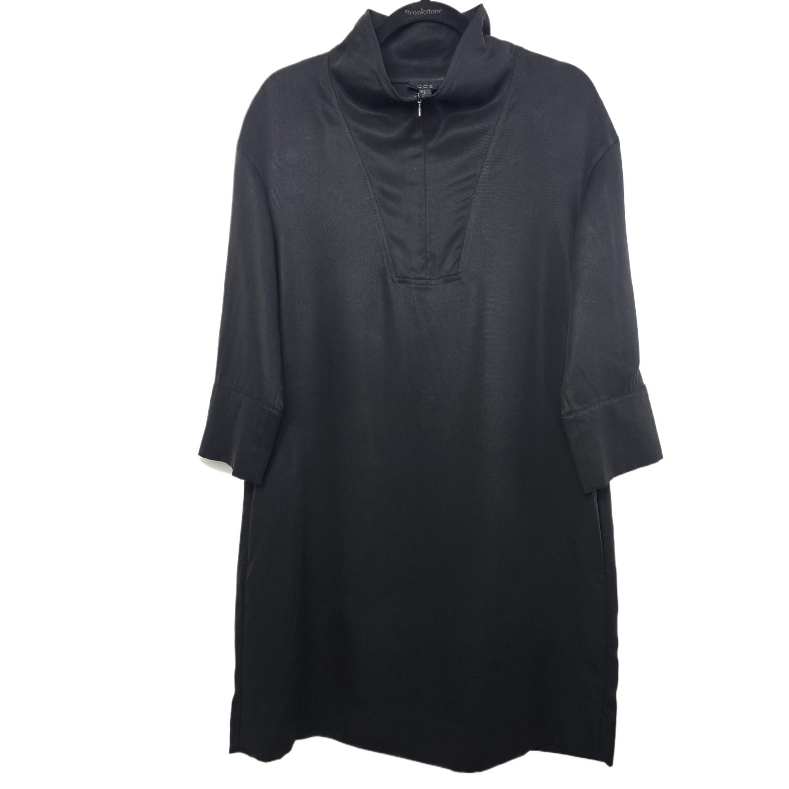 COS Women’s Black Lyocell Utility Dress Size 6 Minimalist Shirt Dress