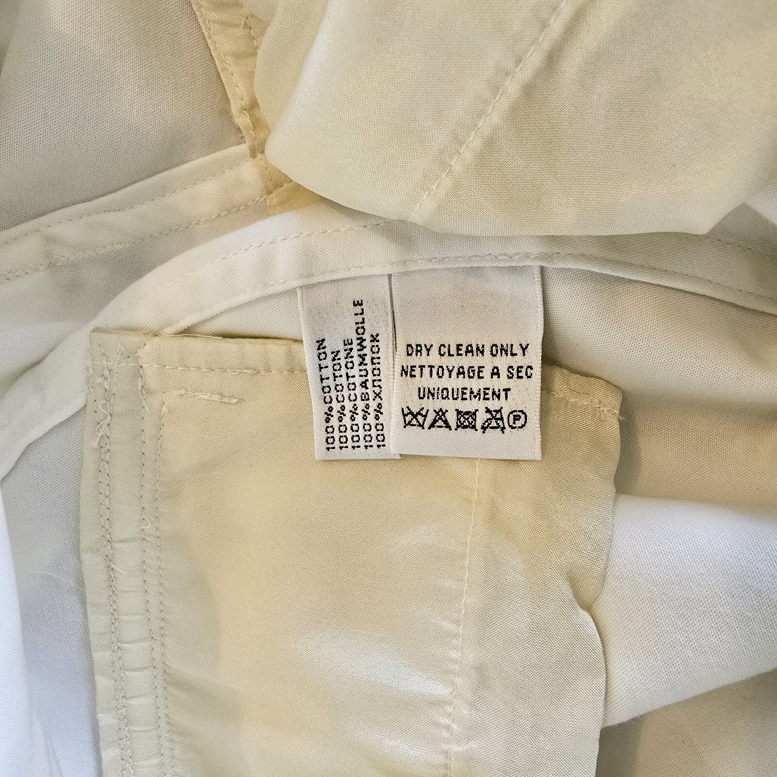 Ralph Lauren Black Label Skirt Womens SZ 6 White Cotton Pencil Flap Pockets