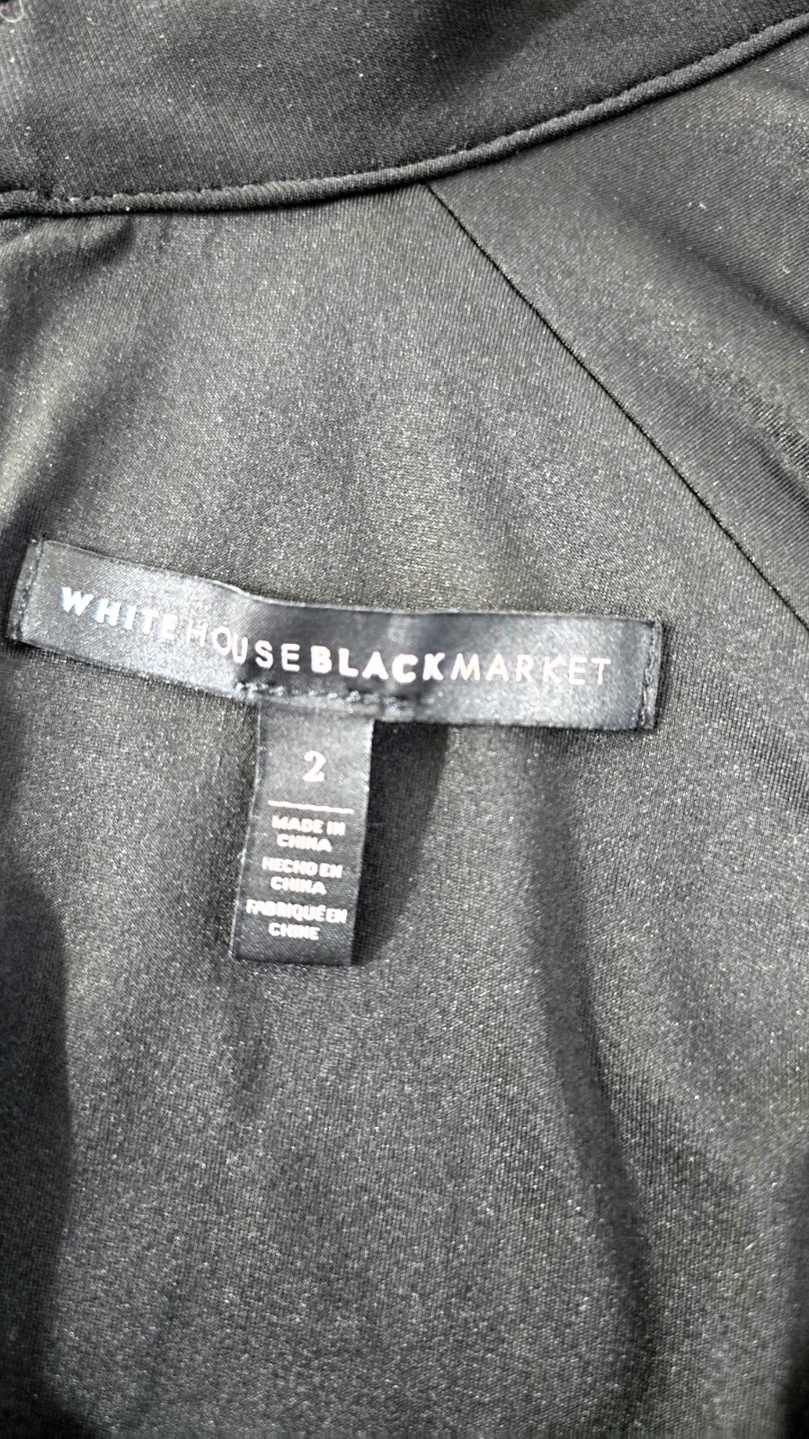 White House Black Market Women's Black Keyhole Long Sleeve Dress | Size 2