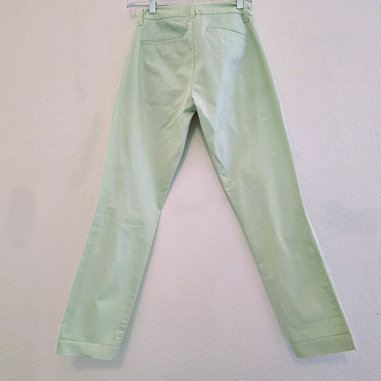 J.Crew Frankie Women's Tapered Chino Pants – Size 0, Stretch, Light Green Twill