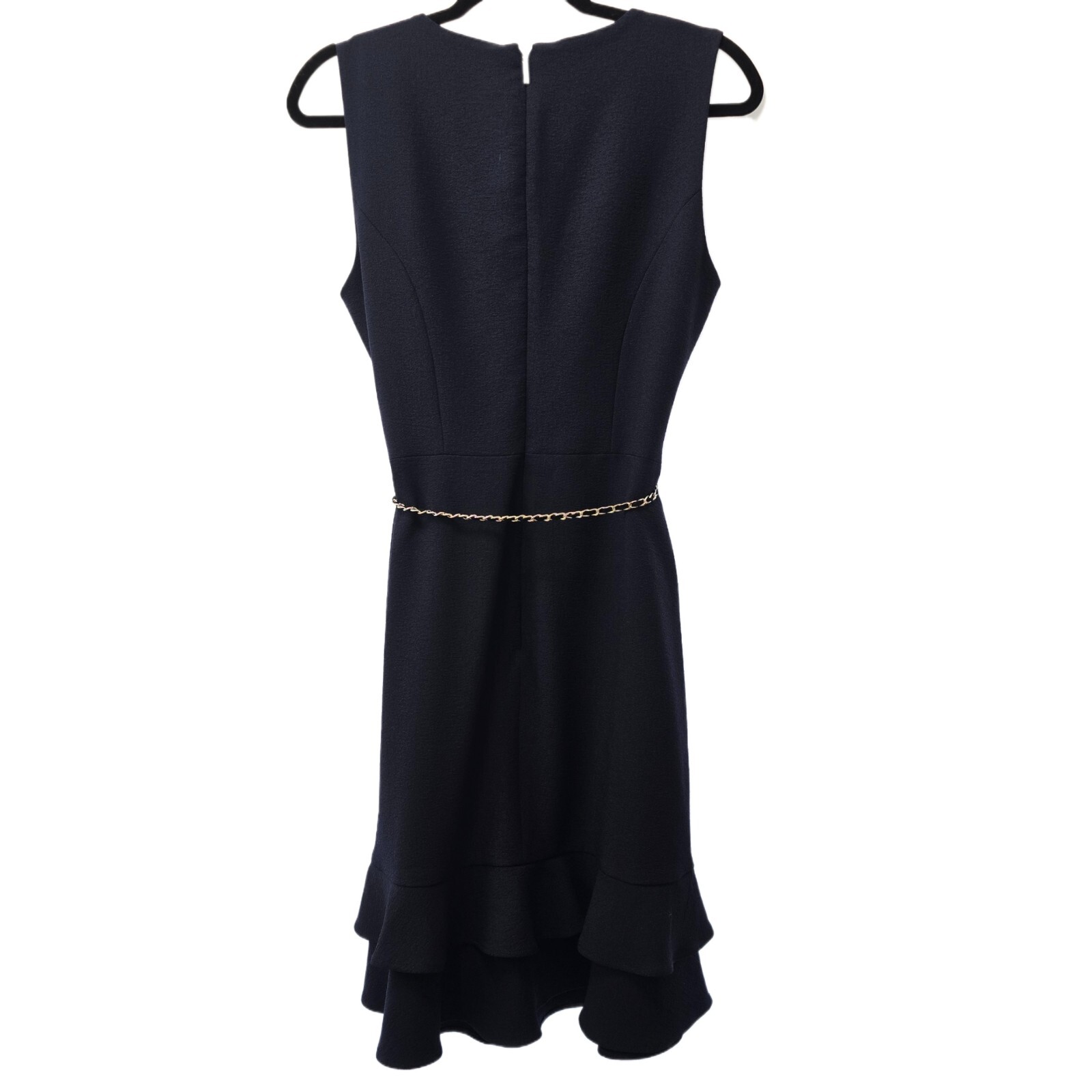 Karl Lagerfeld Women's Dress, Navy, Size 4, Chain Belt – Very Good Condition