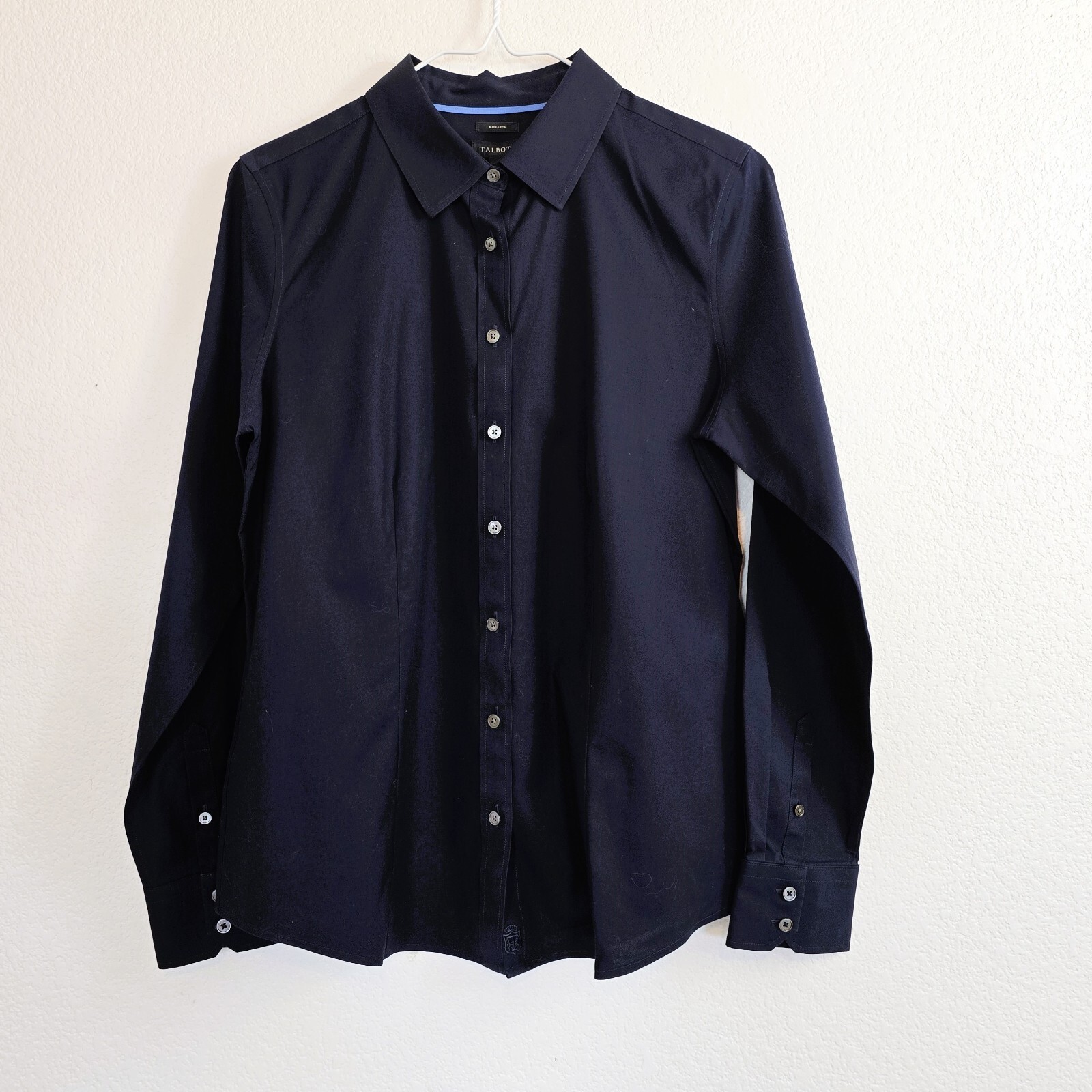 Talbots Women's Size 4 Dark Blue Long-Sleeved Button-Down Shirt – NWT