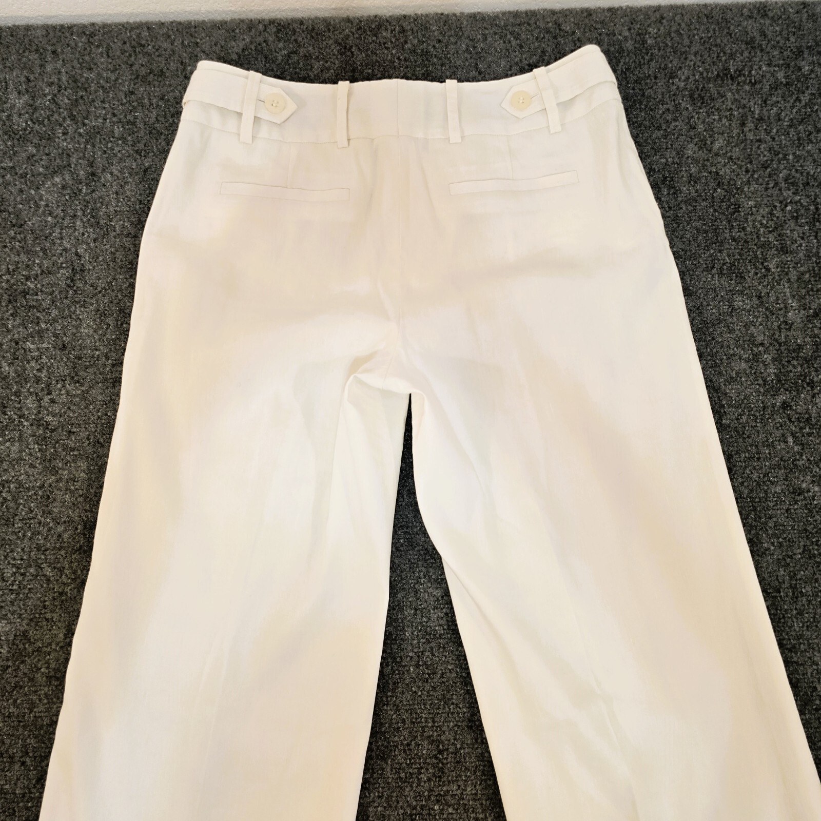 CLASSIQUES ENTIER Women’s White Linen Blend Dress Pants - Size 4 X 34 Tall