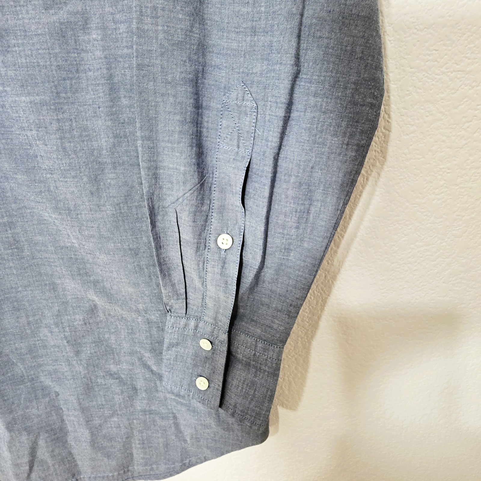 J.Crew Factory Chambray Tunic Top Women’s Size S Light Blue Cotton