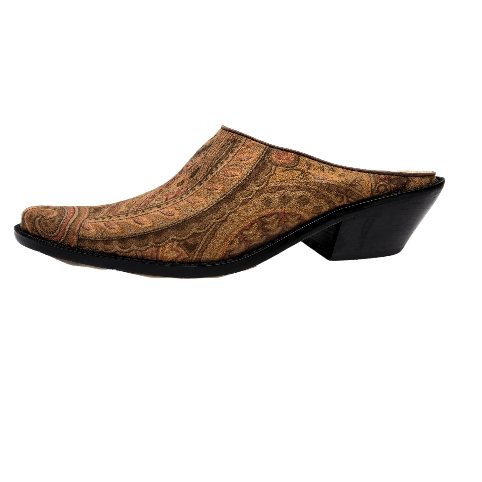 Matisse Southwestern Paisley Suede Mules Women’s 9 – Boho Country Slip-On