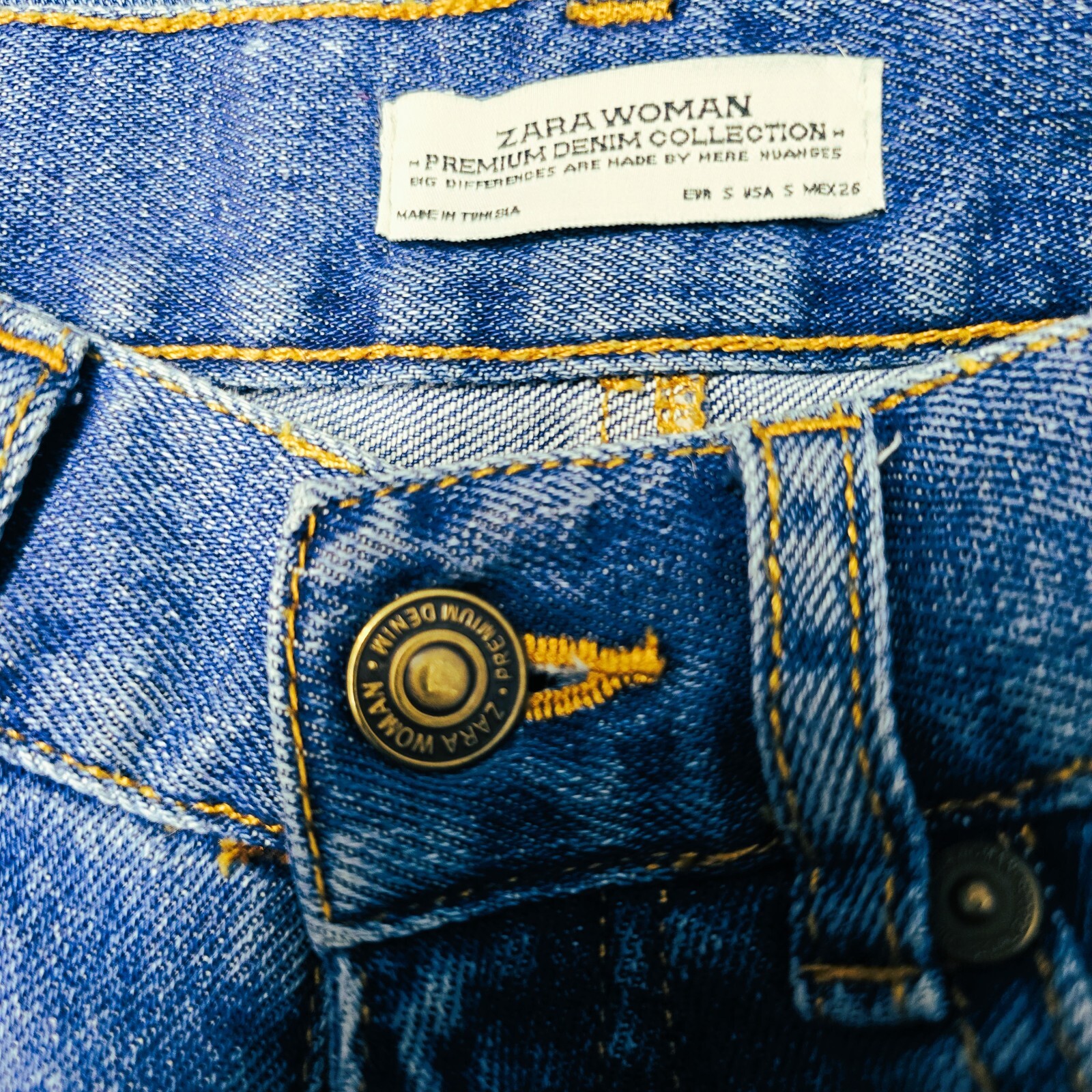 Zara Woman Premium Denim Collection | Denim Mini Skirt Medium Wash | Size S