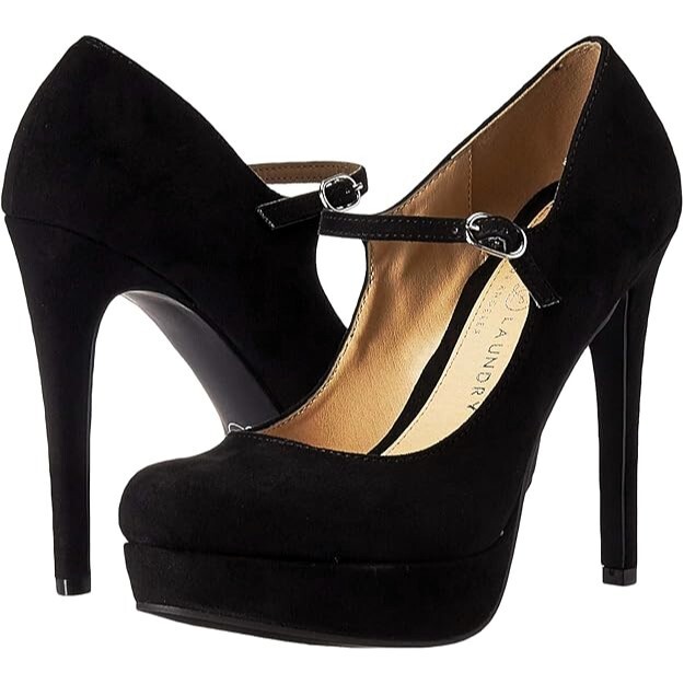Chinese Laundry Women's Whimsical Mary Jane Pumps – Black Suede, Size 7