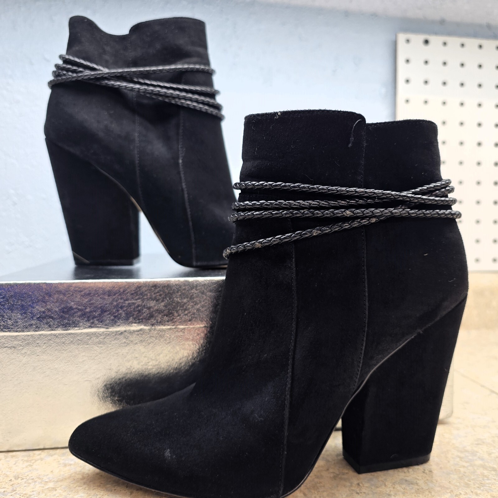 BCBGeneration Black Suede Women's Ankle Booties – Size 7