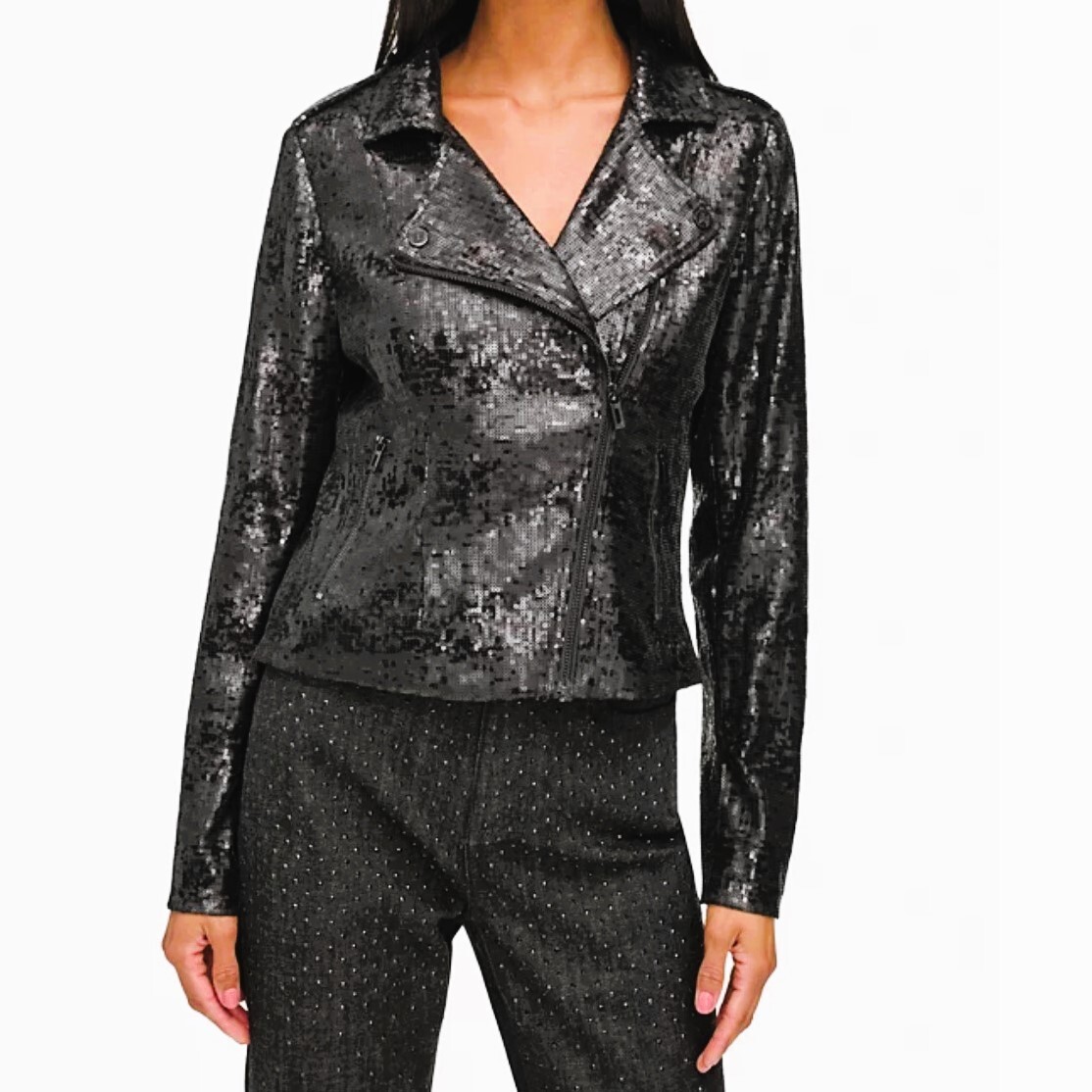 KARL LAGERFELD PARIS - Women's Sequined Moto Jacket – Size XS – NEW!