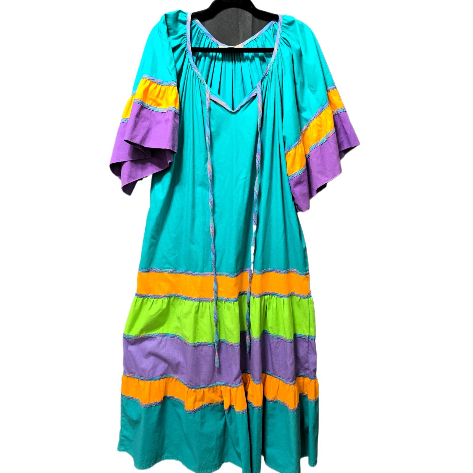 Bueno Flamboyan Women's Vintage 80s Maxi Dress - Bold & One of a Kind