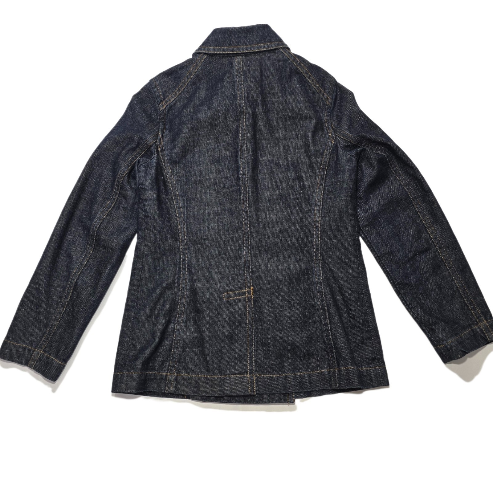 Gap Women’s Double-Breasted Denim Jacket Blazer XS Medium Wash Blue