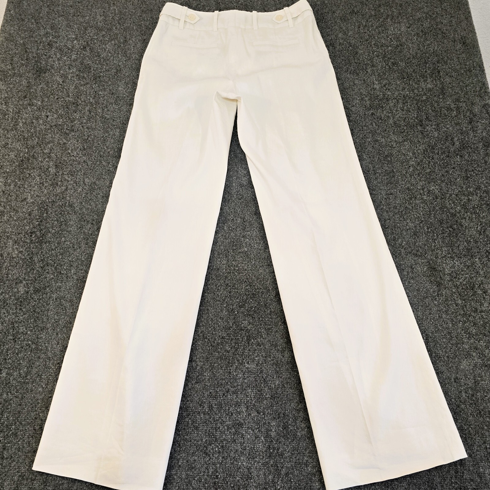 CLASSIQUES ENTIER Women’s White Linen Blend Dress Pants - Size 4 X 34 Tall