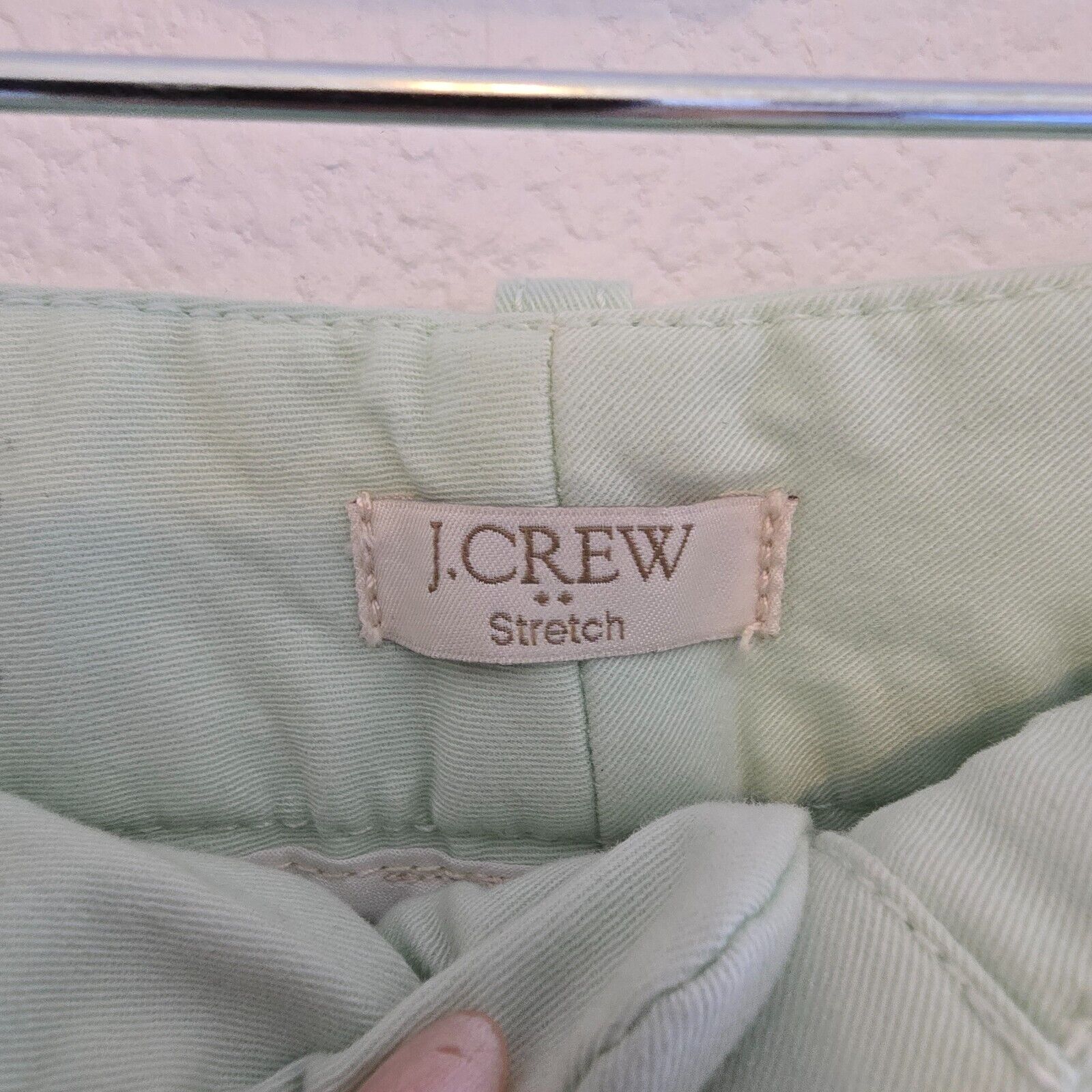J.Crew Frankie Women's Tapered Chino Pants – Size 0, Stretch, Light Green Twill