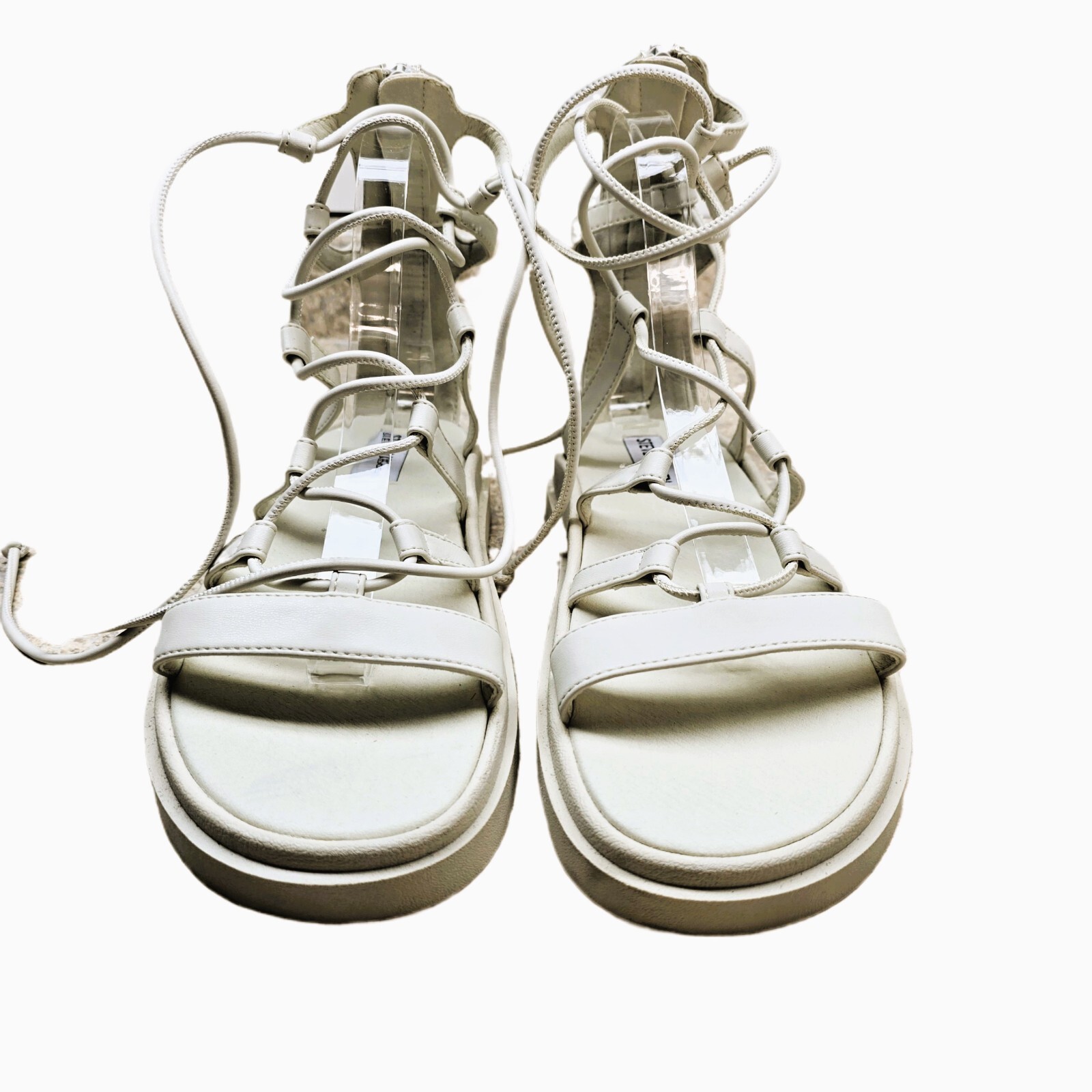 Steve Madden Mel Gladiator Sandals – Bone – Size 8.5 M | Excellent Condition