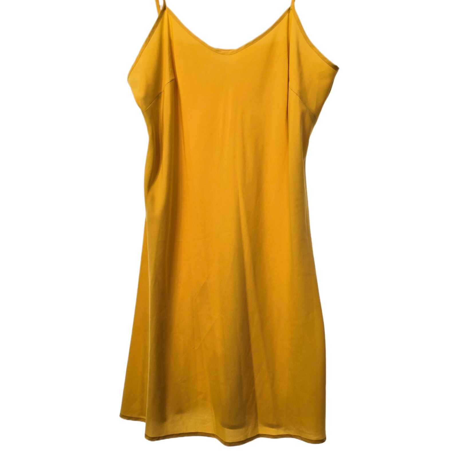 NANETTE LEPORE Women's Yellow Slip Dress – Spaghetti Straps, Size 10