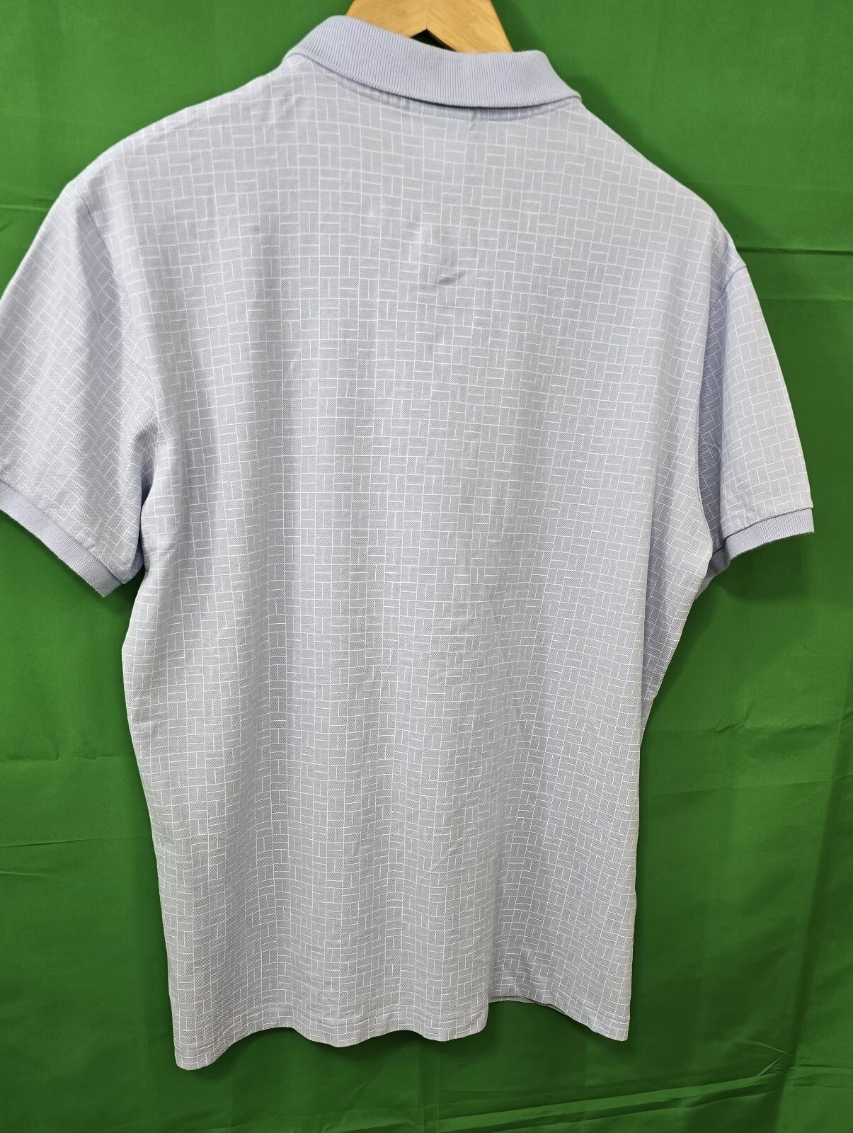 Mens Lacoste Polo Short Sleeve Golf Shirt Light Blue Cotton Size 7 (L) Classic