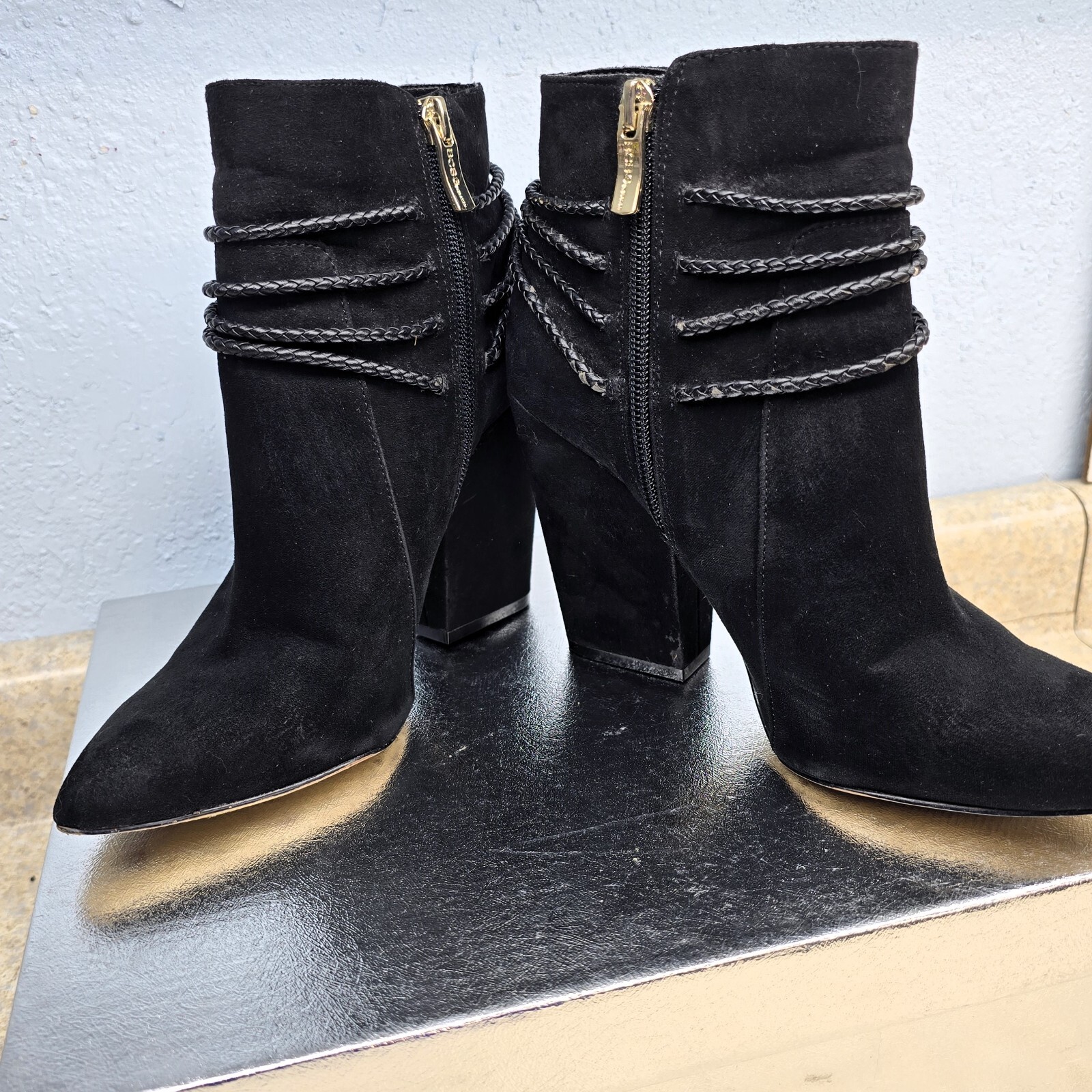 BCBGeneration Black Suede Women's Ankle Booties – Size 7