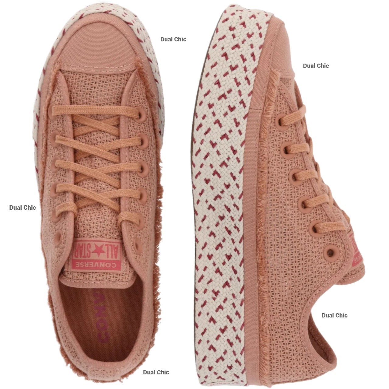 Converse Chuck Taylor Breezy Espadrille Sneakers Rose Gold US 9 Platform Shoes