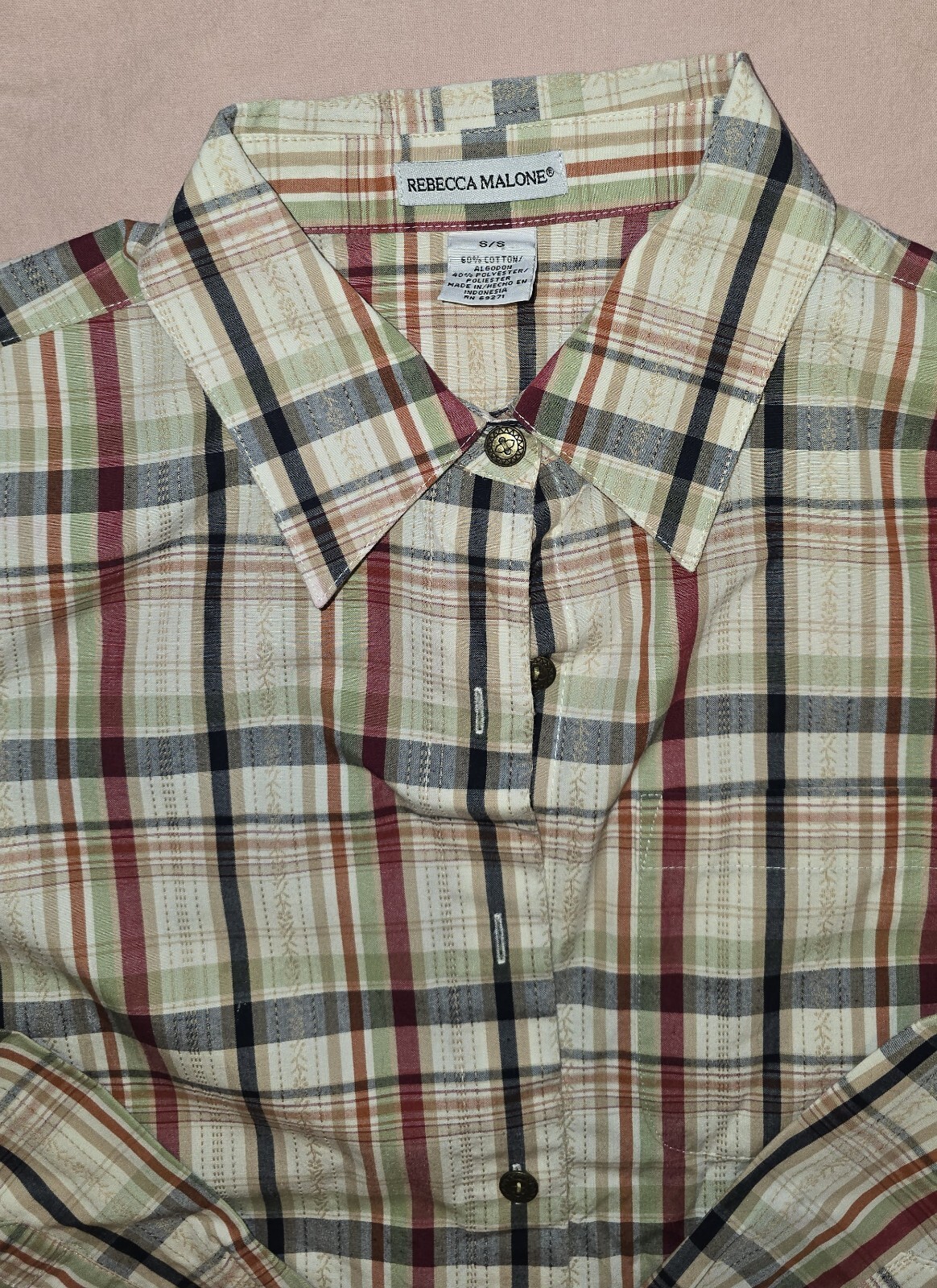 Rebecca Malone Striped Long-Sleeve Shirt - Size S - Perfect for You!