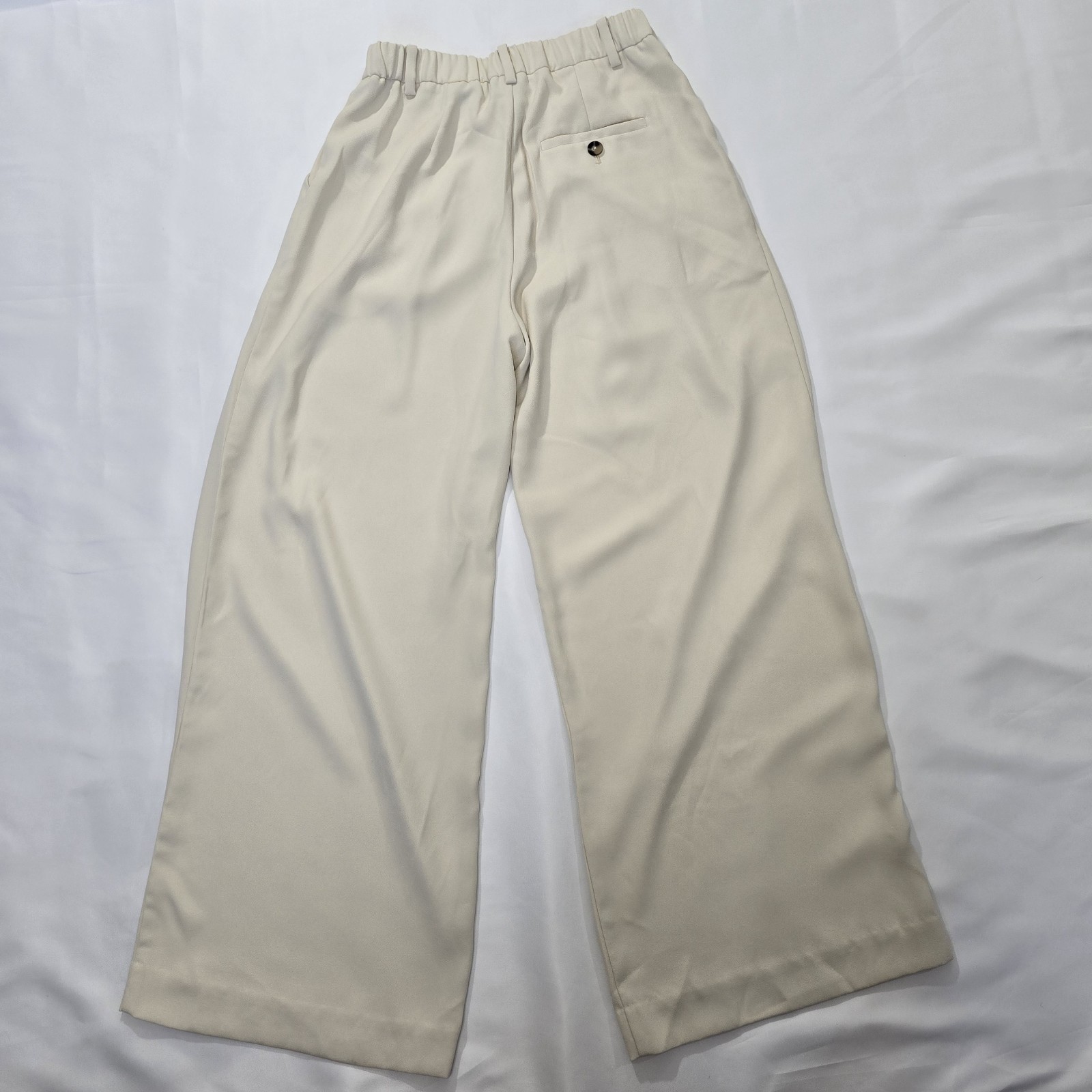 Maeve Anthropologie Avery Cream Wide-Leg Pleated Pants Women’s Size S