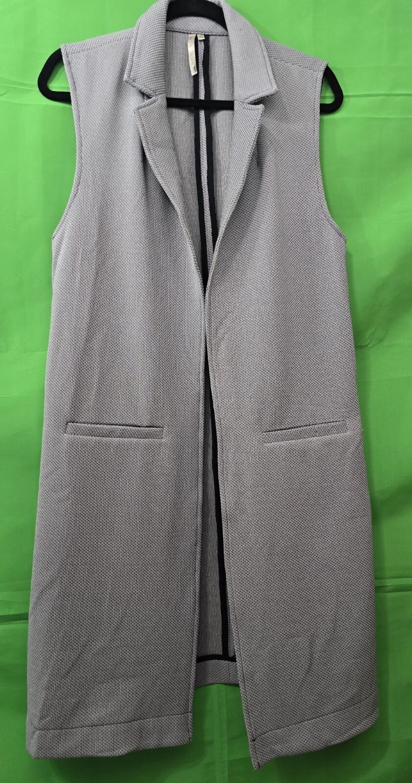 Mono B Women’s Sleeveless Maxi Vest, Size M – Sleek & Stretchy Blend for Effortl