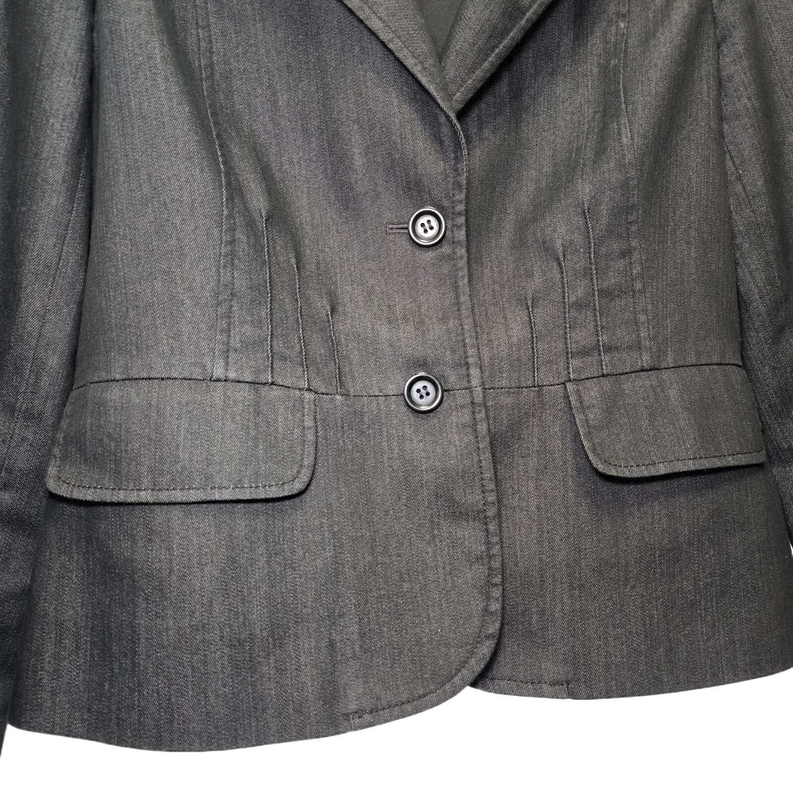 LOFT Women’s Blazer, Black, Size 12 – Two-Button, V-Neck, Excellent Condition