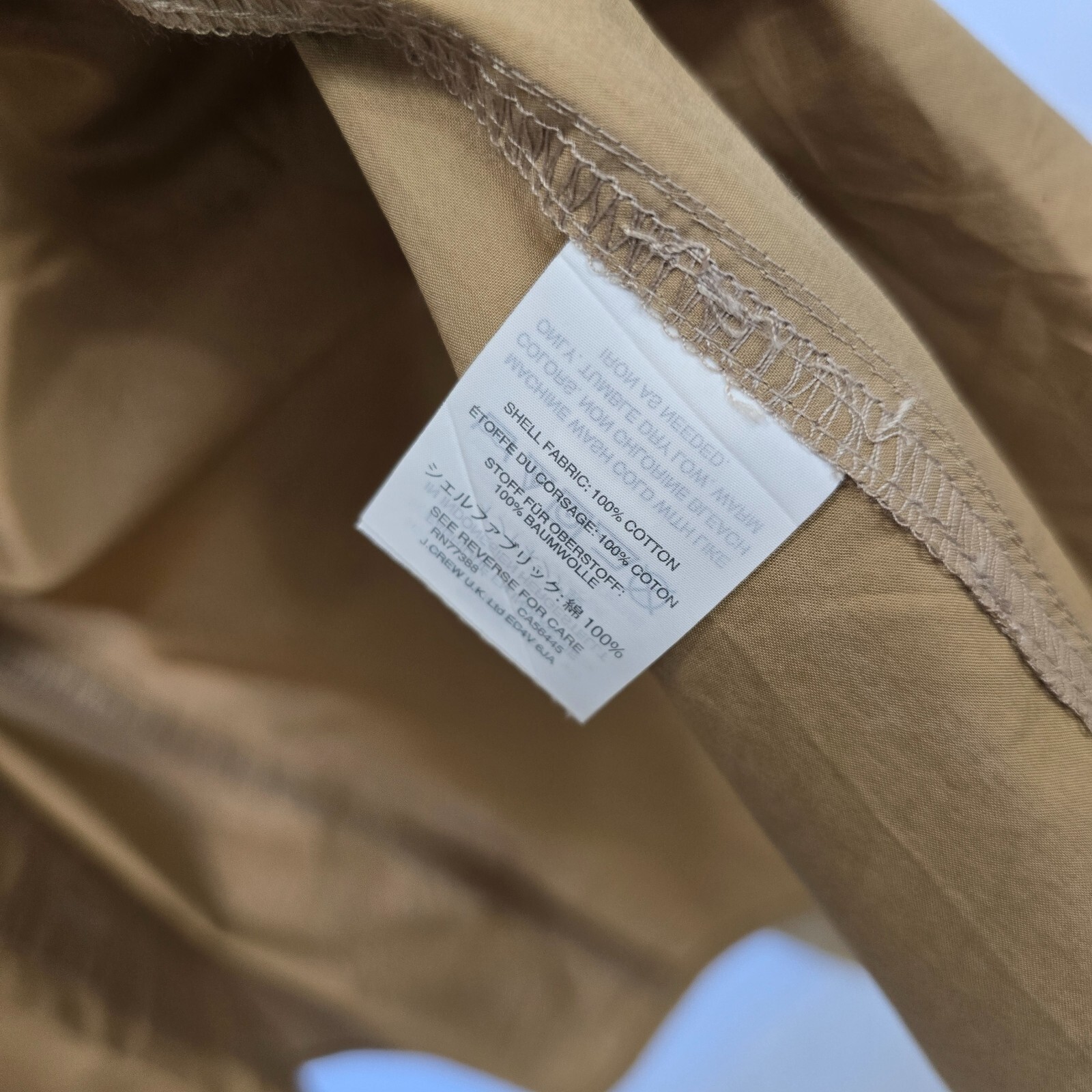 J.Crew Collection Women's Tan Button-Down Shirt Dress – Size S