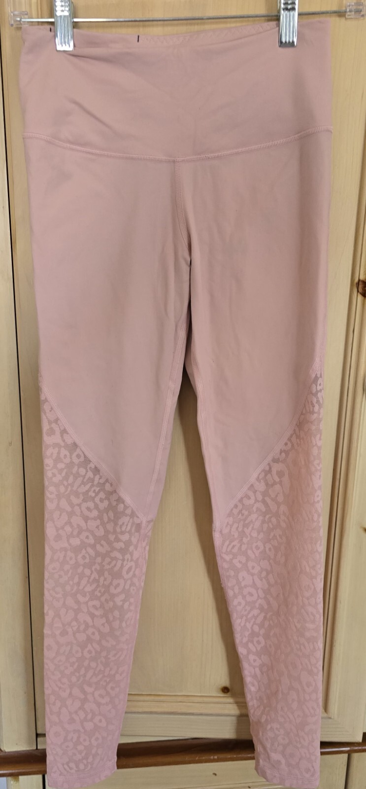 VICTORIA'S SECRET Sport Knockout Skinny Leggings XS Leopard Stretch Mesh Pink