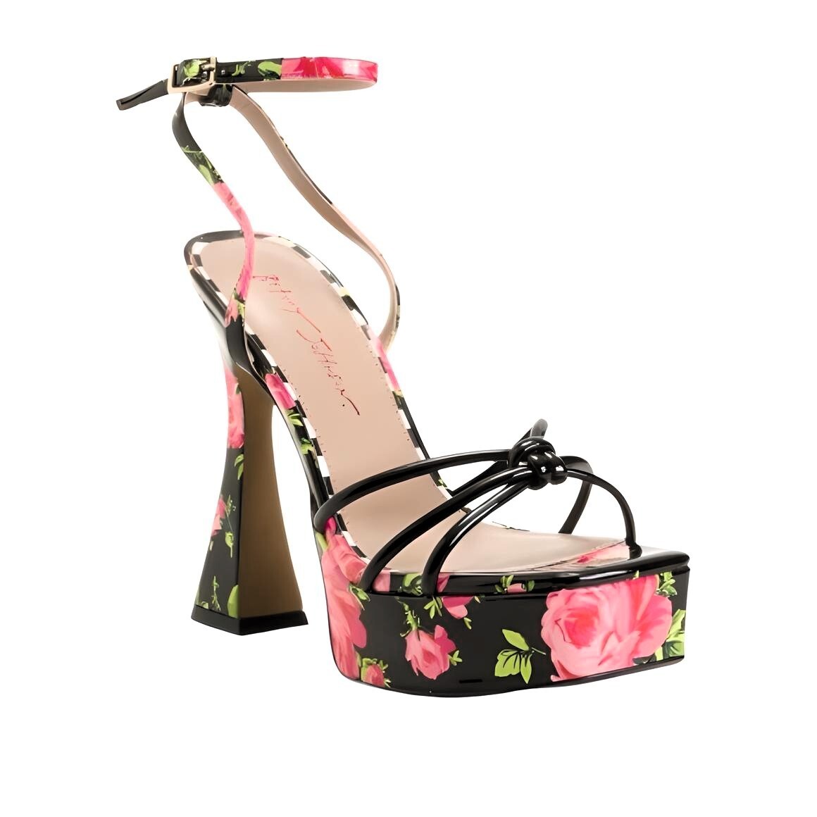 BETSEY JOHNSON Women's Tiky Platform Heel – Floral Print, Size 7.5M, New
