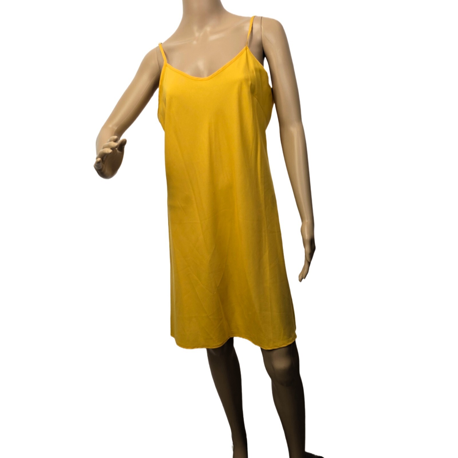 NANETTE LEPORE Women's Yellow Slip Dress – Spaghetti Straps, Size 10