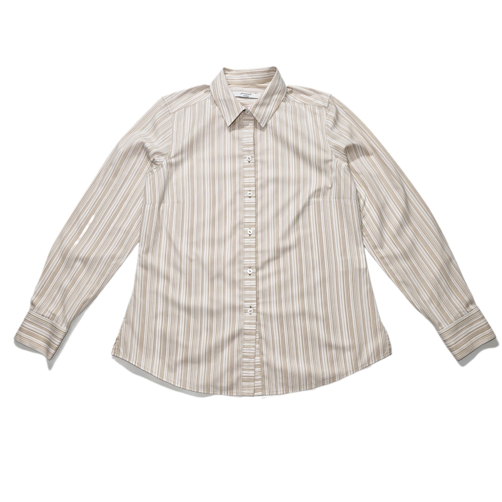 Foxcroft Women’s Non-Iron Stripe Long Sleeve Stretch Cotton Shirt SZ 6