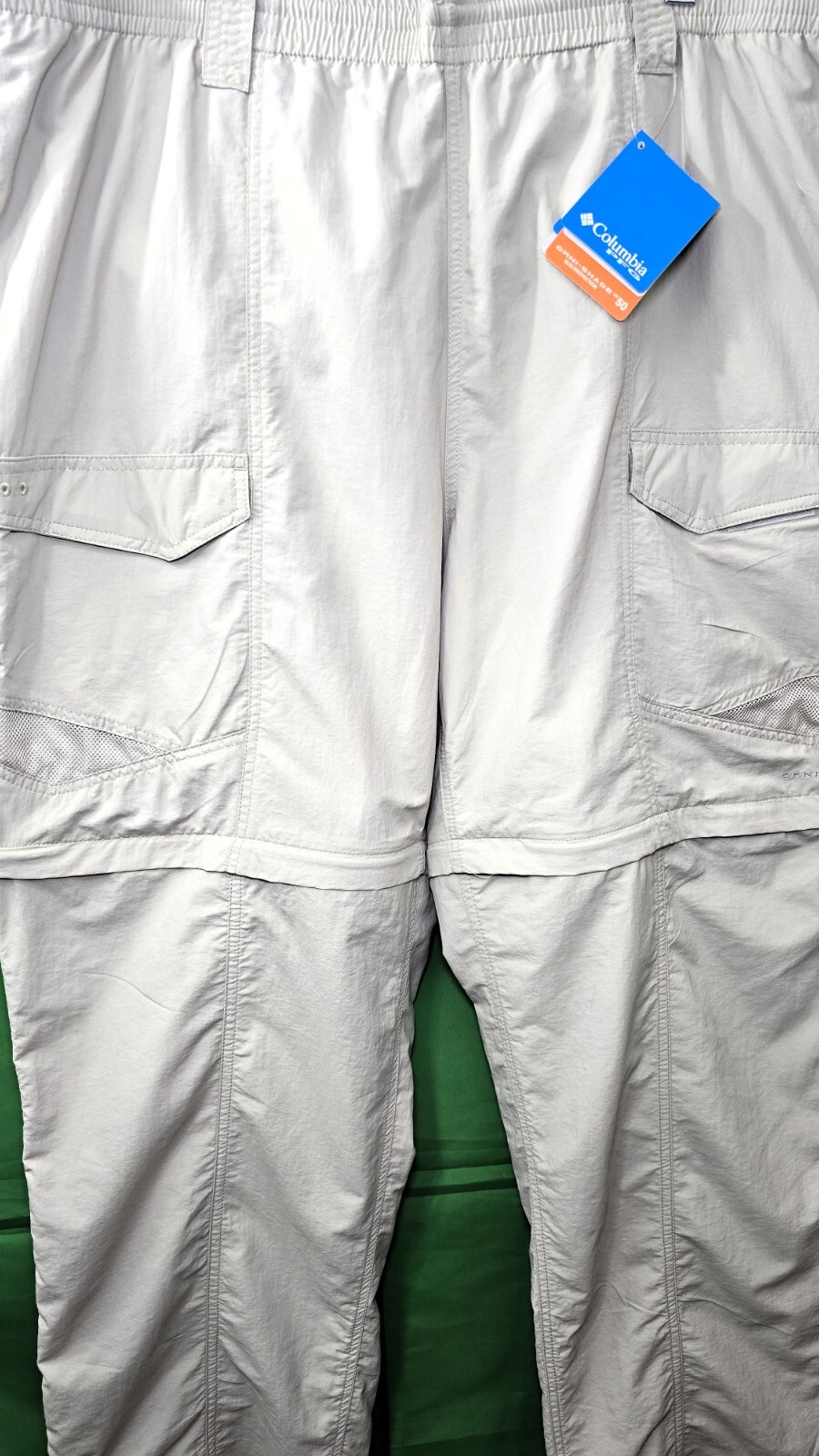 Columbia PFG Fishing Gear Convertible Pants - Beige - Sz XXL - Inseam 32".