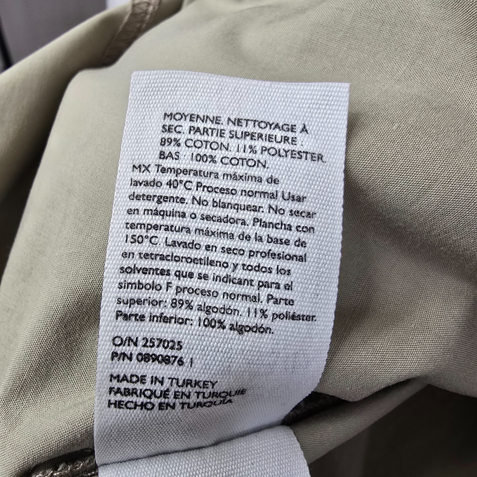 COS Contrast Wrap Dress Khaki Size L – Organic Fabric, Midi Workwear