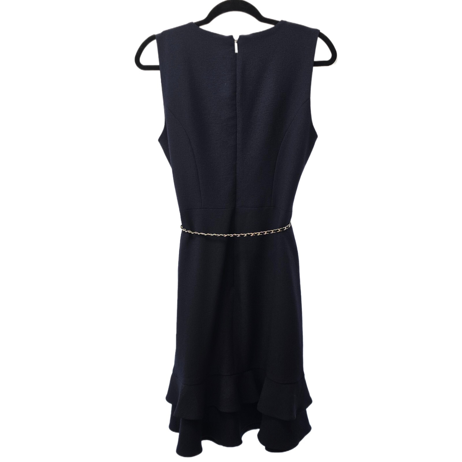 Karl Lagerfeld Women's Dress, Navy, Size 4, Chain Belt – Very Good Condition
