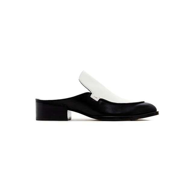 Dolce Vita Hackett Black & White Block Heel Loafer Mule – US Size 8