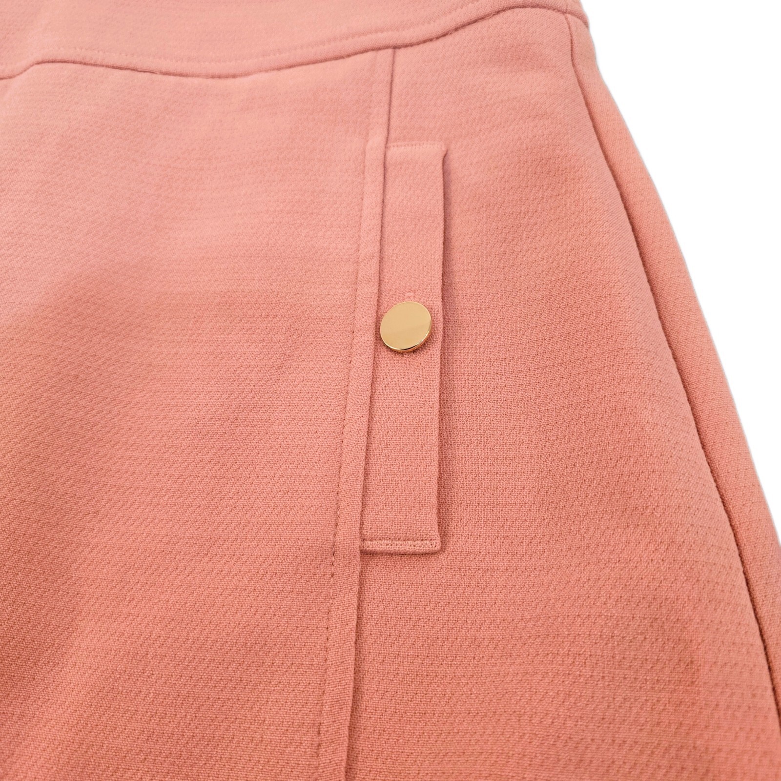 Ann Taylor LOFT Structured Woven Button Pocket Shift Skirt - Size 4, Cheery Pink